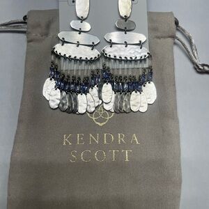 Kendra Scott Oster Chandelier Earrings in Silver and Purple